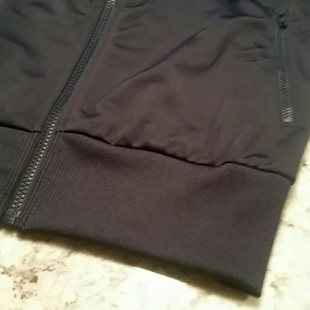 NIKE l Sweat Jacket Zippered Stripes Navy D5 - Picture 8 of 8